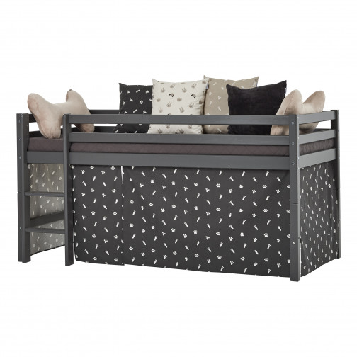 Couverture de matelas pour 90 x 200 cm, hauteur 9 cm en granit gris