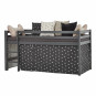 Couverture de matelas pour 90 x 200 cm, hauteur 9 cm en granit gris