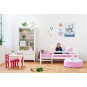 Couverture de matelas pour 70 x 160 cm, hauteur 9 cm à fuchsia rose