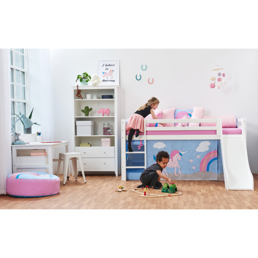 Couverture matelas pour 90 x 200 cm, hauteur 9 cm à Fuchsia rose