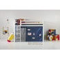 Couverture de matelas pour 90 x 200 cm, hauteur 9 cm en bleu orion