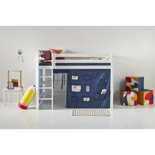 Couverture de matelas pour 90 x 200 cm, hauteur 9 cm en bleu orion