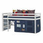 Couverture de matelas pour 90 x 200 cm, hauteur 9 cm en bleu orion