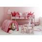 Couverture de matelas pour 90 x 200 cm, hauteur de 9 cm de rose pâle