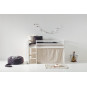 Couverture de matelas pour 70 x 160 cm, hauteur 9 cm dans le nuage d'argent