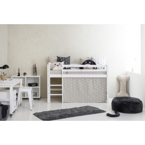 Couverture de matelas pour 70 x 160 cm, hauteur 9 cm dans le nuage d'argent