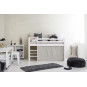 Couverture de matelas pour 70 x 160 cm, hauteur 9 cm dans le nuage d'argent