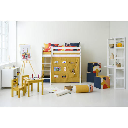 Couvercle de matelas pour 70 x 160 cm, hauteur 12 cm en jaune automne