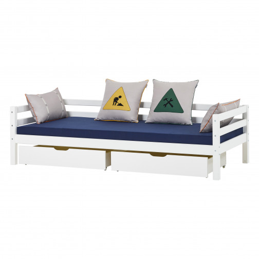 Couverture de matelas pour 90 x 200 cm, hauteur 12 cm en bleu patriote