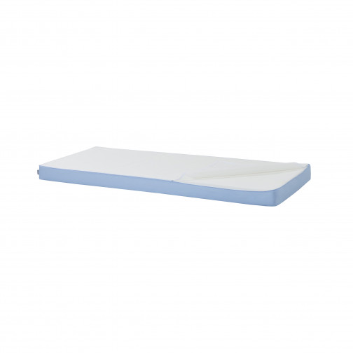Couverture de matelas pour 90 x 200 cm, hauteur 12 cm en bleu cerulean