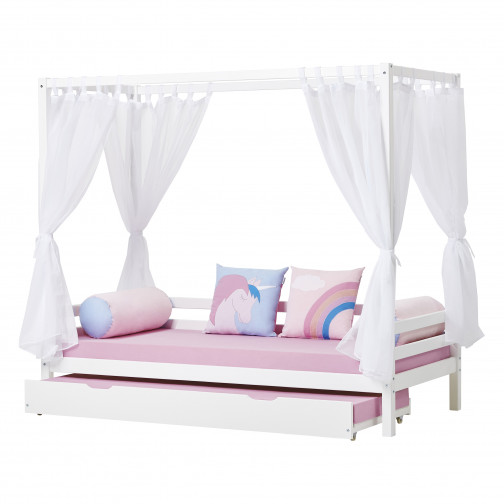 Couverture matelas pour 90 x 200 cm, hauteur 12 cm à Fuchsia rose