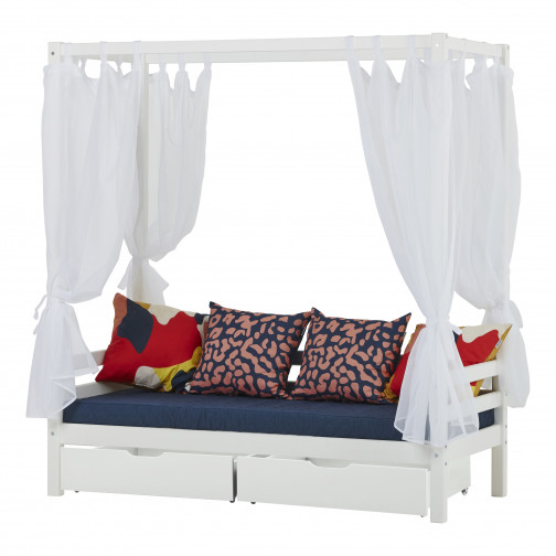 Couvercle de matelas pour 70 x 160 cm, hauteur 12 cm en bleu orion