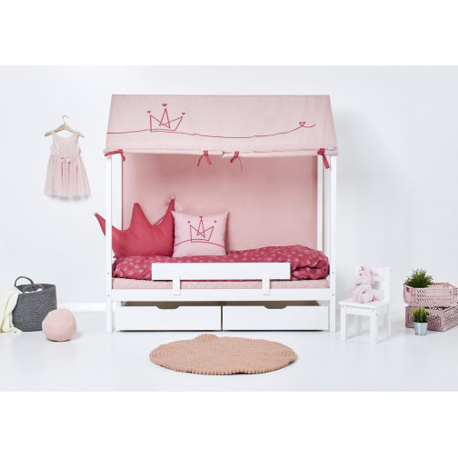 Couverture de matelas pour 70 x 160 cm, hauteur 12 cm de rose pâle