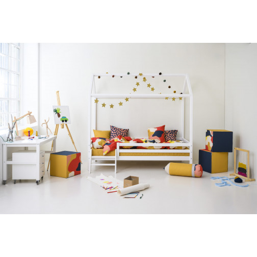 Couvercle matelas matelassé pour 90 x 200 cm, hauteur de 9 cm en jaune automne