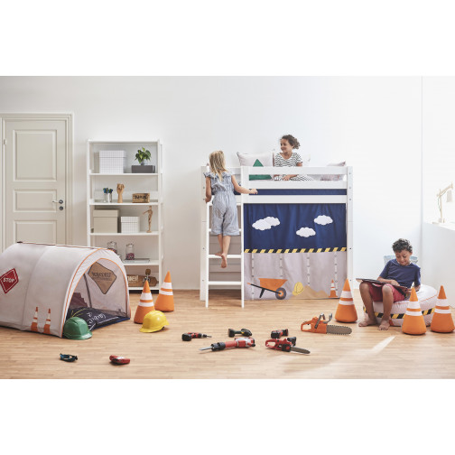 Couvercle matelas matelassé pour 70 x 160 cm, hauteur 9 cm en bleu patriote