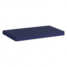 Couvercle matelas matelassé pour 90 x 200 cm, hauteur 9 cm en bleu patriote