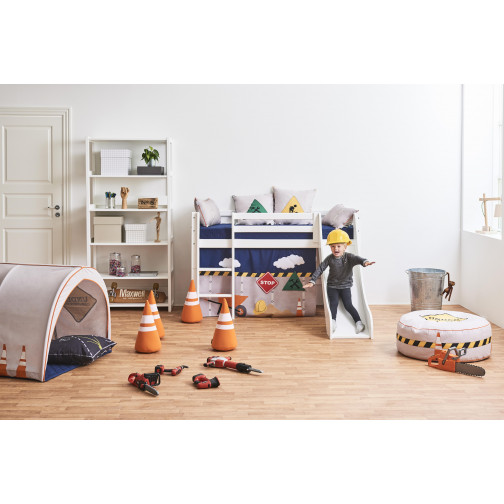 Couvercle matelas matelassé pour 90 x 200 cm, hauteur 9 cm en bleu patriote