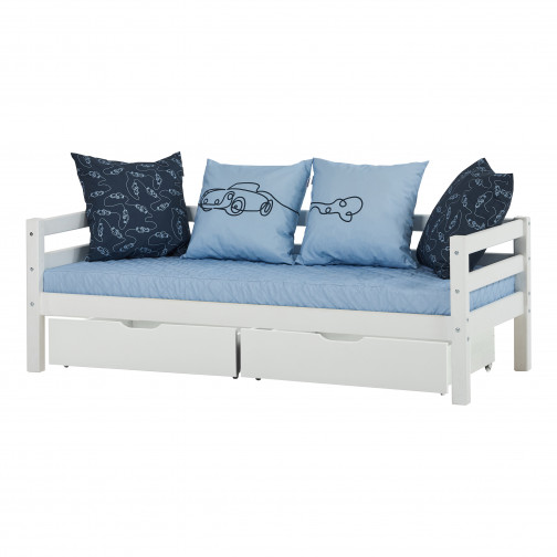 Couvercle matelas matelassé pour 70 x 160 cm, hauteur 9 cm en bleu de rêve bleu