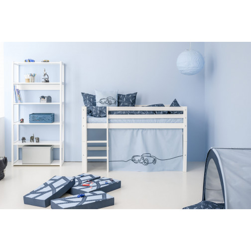 Couvercle matelas matelassé pour 70 x 160 cm, hauteur 9 cm en bleu de rêve bleu