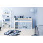 Couvercle matelas matelassé pour 70 x 160 cm, hauteur 9 cm en bleu de rêve bleu