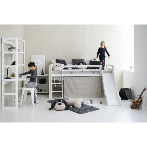 Couverture matelassée matelassée pour 90 x 200 cm, hauteur 9 cm dans le nuage d'argent