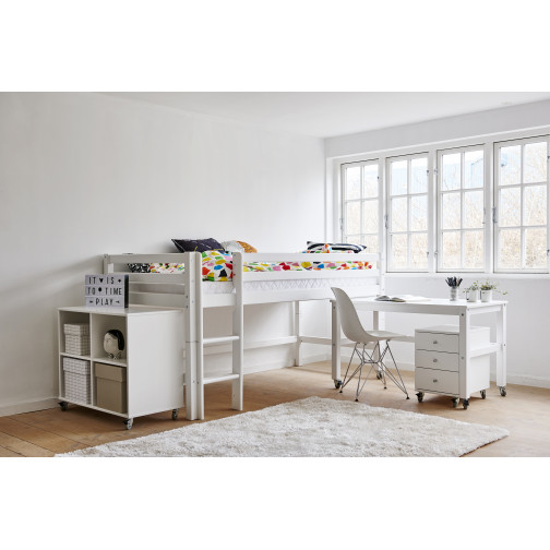 Couvercle matelas matelassé pour 90 x 200 cm, hauteur 9 cm en blanc