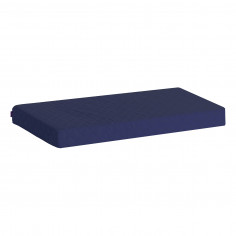 Couvercle matelas matelassé pour 70 x 160 cm, hauteur 12 cm en bleu patriote
