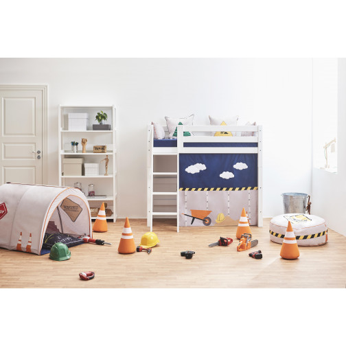 Couvercle matelas matelassé pour 70 x 160 cm, hauteur 12 cm en bleu patriote