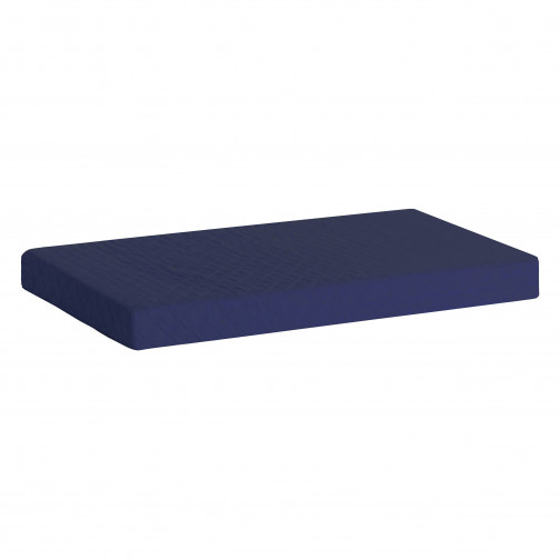 Couvercle matelas matelassé pour 90 x 200 cm, hauteur 12 cm en bleu patriote
