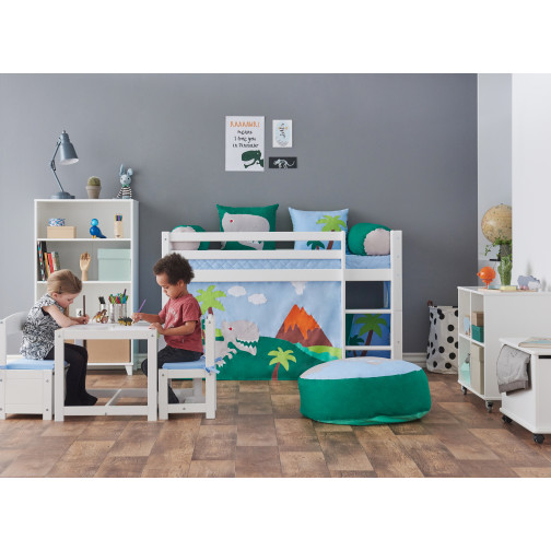 Couvercle matelas matelassé pour 70 x 160 cm, hauteur 12 cm en bleu cerulean