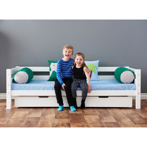 Couverture matelassée matelassée pour 90 x 200 cm, hauteur 12 cm en bleu cerulean