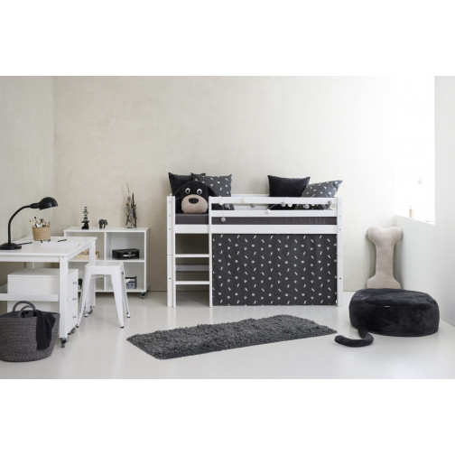 Couvercle matelas matelassé pour 70 x 160 cm, hauteur 12 cm en granit gris