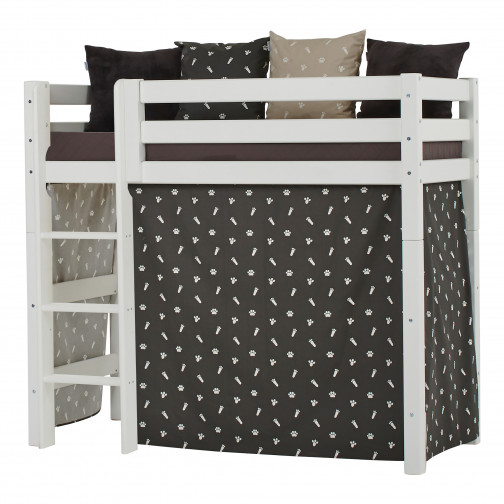 Couvercle matelas matelassé pour 70 x 160 cm, hauteur 12 cm en granit gris