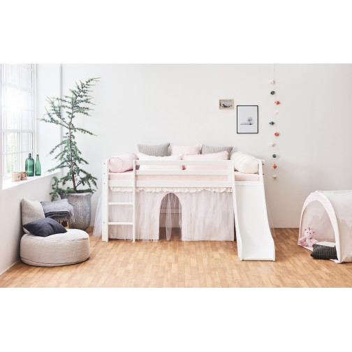 Couvercle matelas matelassé pour 90 x 200 cm, hauteur 12 cm à Mauve Morn Rose