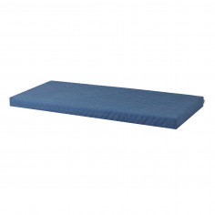 Couvercle matelas matelassé pour 90 x 200 cm, hauteur 12 cm en bleu orion