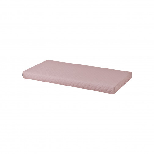 Couvercle matelas matelassé pour 70 x 160 cm, hauteur 12 cm de rose pâle