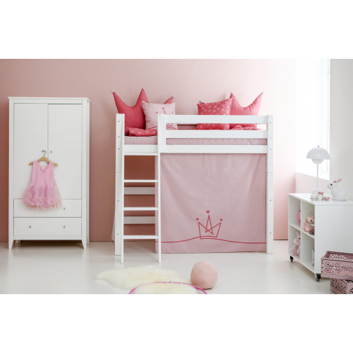 Couvercle matelas matelassé pour 70 x 160 cm, hauteur 12 cm de rose pâle