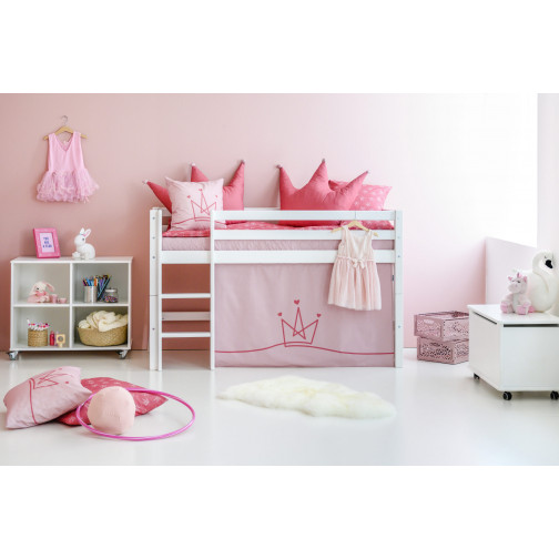 Couvercle matelas matelassé pour 70 x 160 cm, hauteur 12 cm de rose pâle