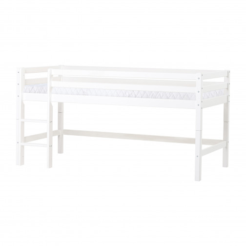 Couverture matelassée matelassée pour 90 x 200 cm, hauteur 12 cm en blanc