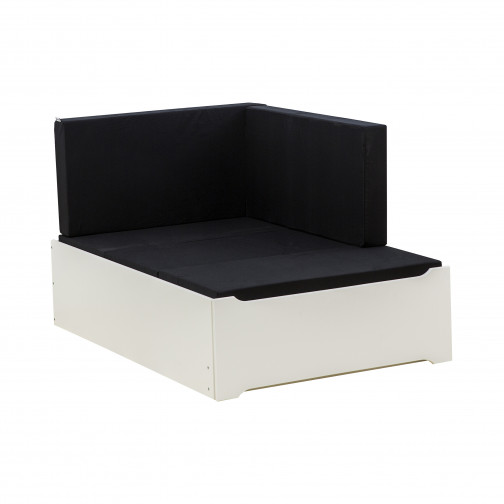 Matelas 5-Split pour module de salon, stretch limo noir