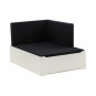 Matelas 5-Split pour module de salon, stretch limo noir