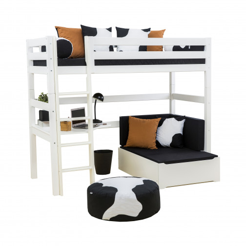 Matelas 5-Split pour module de salon, stretch limo noir