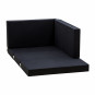 Matelas 5-Split pour module de salon, stretch limo noir