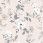 PAPIER PEINT (50 CM X 10 M) - SYMPHONIE DES ROSES (ROSE)