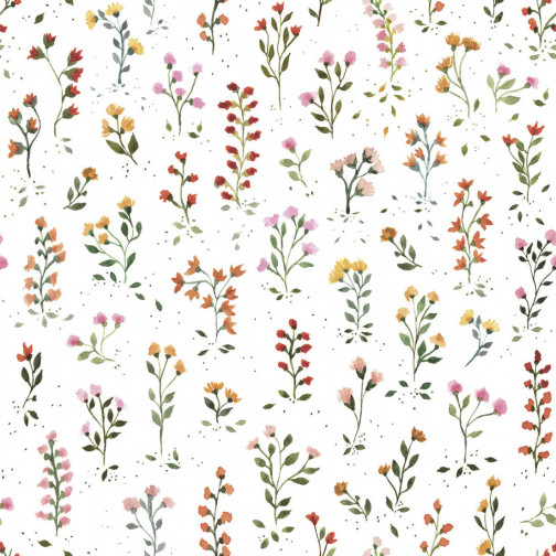PAPIER PEINT (50 CM X 10 M) - FLEURS...