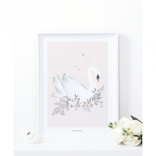 AFFICHE (30 X 40 CM) - LE CYGNE (FOND...