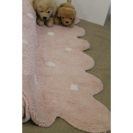 Tapis enfant lavable rose Galetta