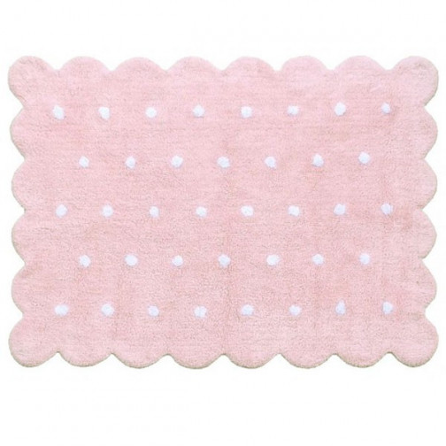 Tapis enfant lavable rose Galetta
