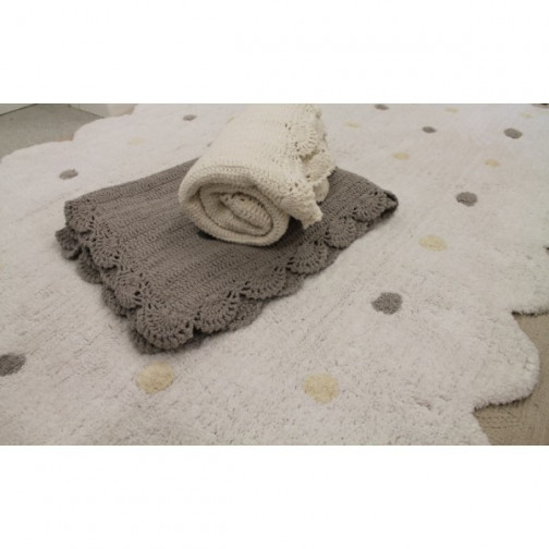 Tapis enfant lavable blanc Galetta