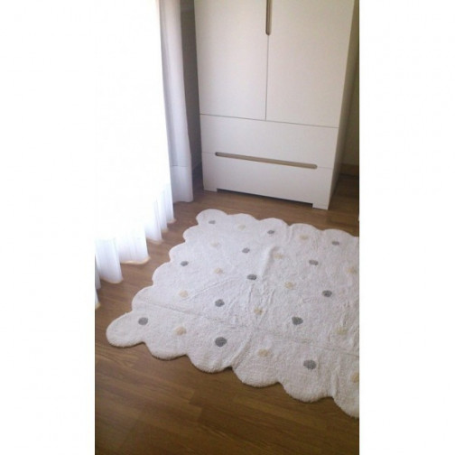 Tapis enfant lavable blanc Galetta
